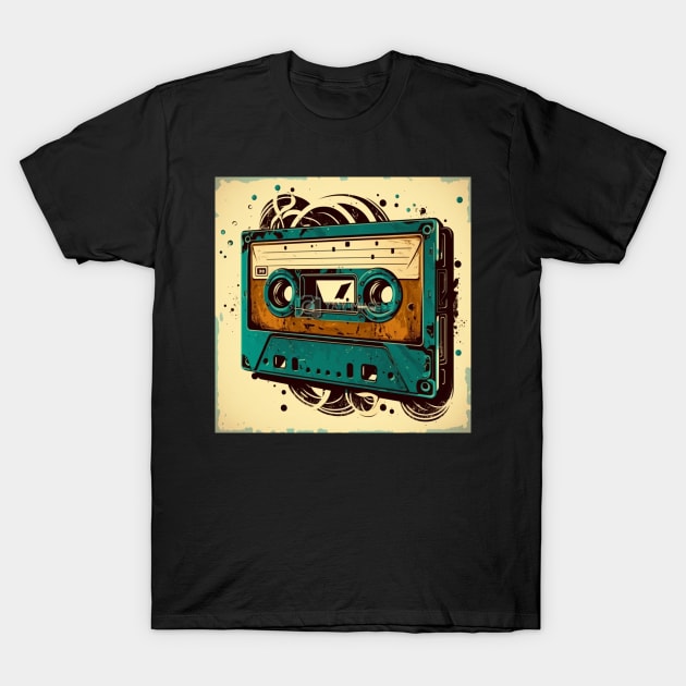 Vintage old audio cassette tape in vibrant color. T-Shirt by Liana Campbell